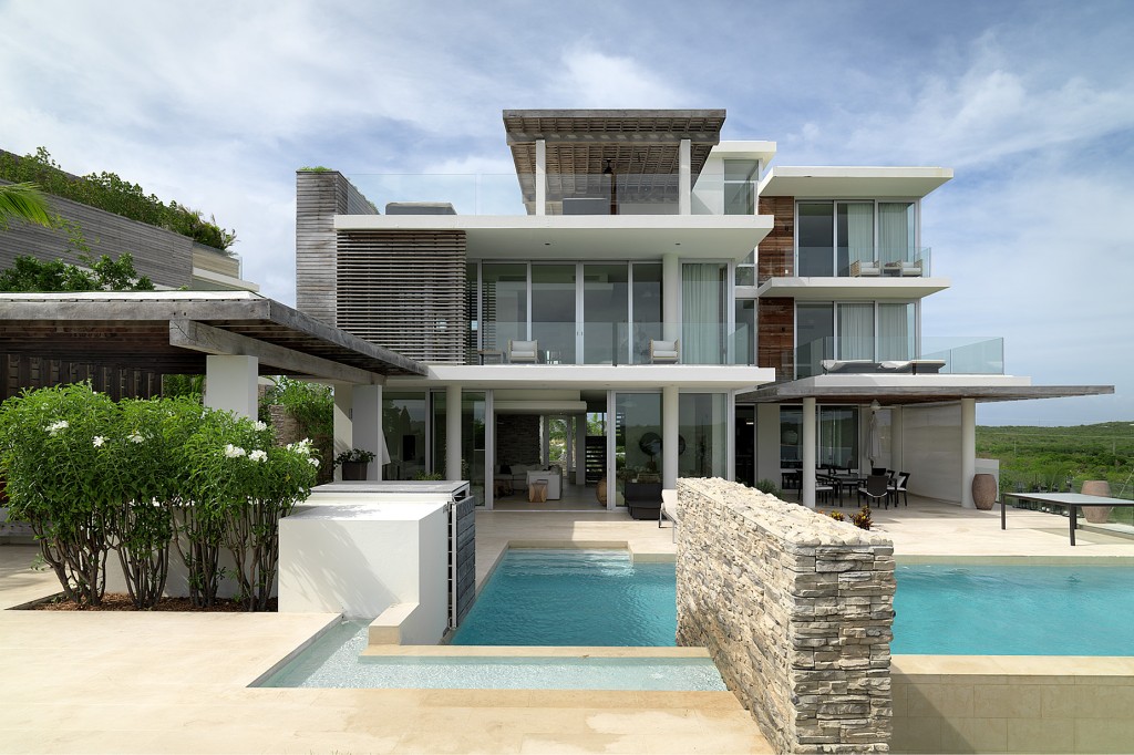 A view of the villa from the jacuzzi