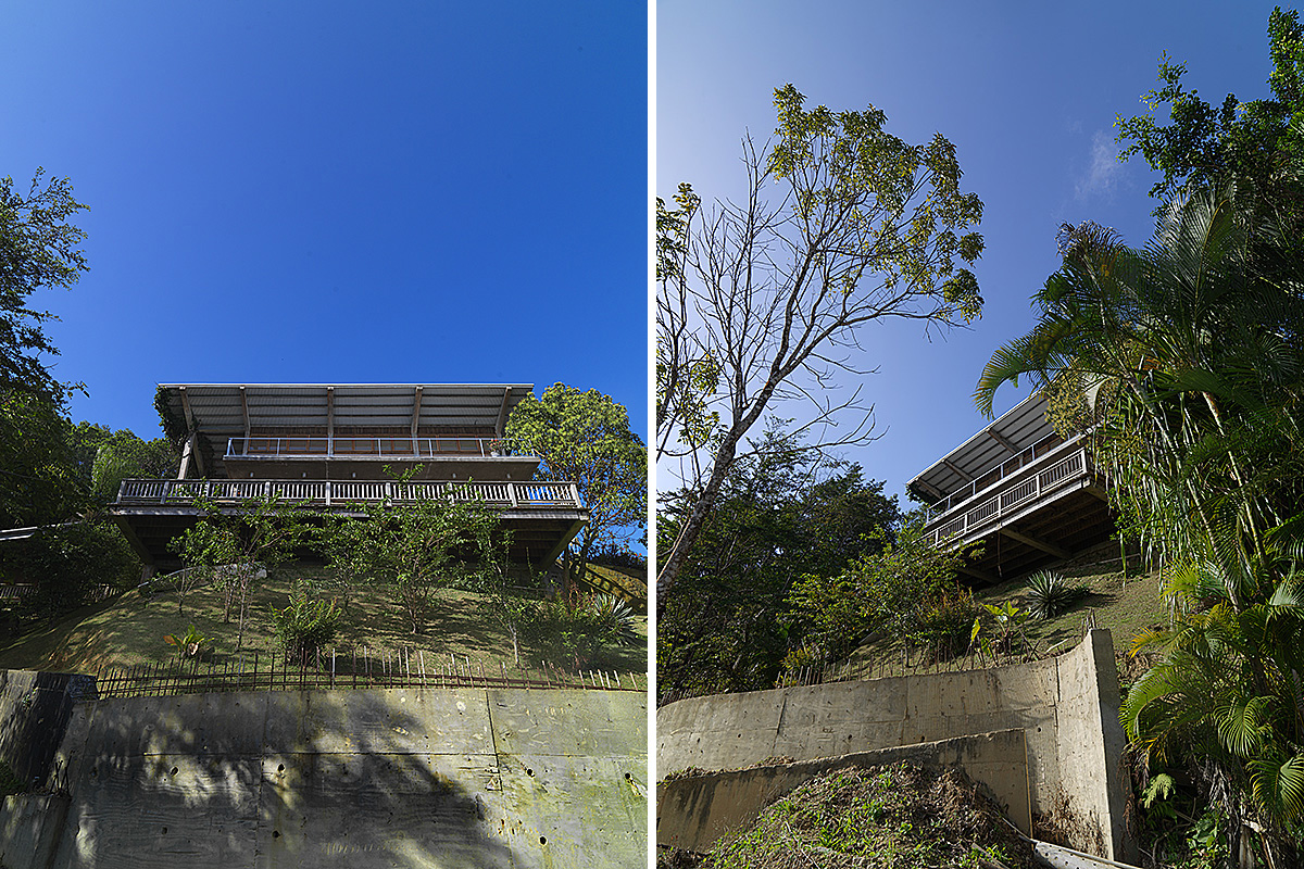 hillside house-cantilever-rustic-contemporary