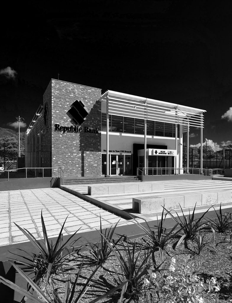 View over the entrance plaza